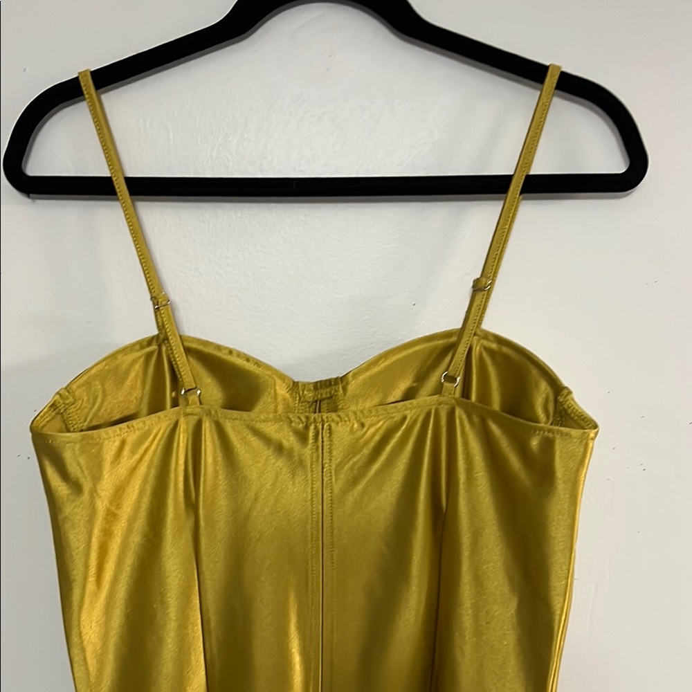 Stylish Gold Satin Bustier - Picture 6 of 12